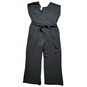 Loft   size 16 T Sleeveless jumpsuit  black New w/defects